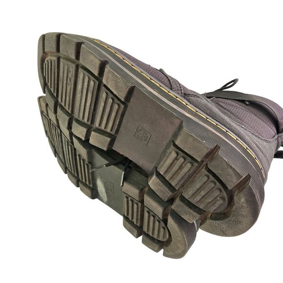 Dr. Martens Combs Tech ll Black Ripstop Nubuck Leather Combat Boots Size 13 - Picture 6 of 12